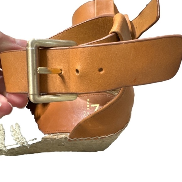 NWOT Marc Fisher ‘Adria’ Denim Espadrille Heels Size 7.5 - Picture 9 of 11